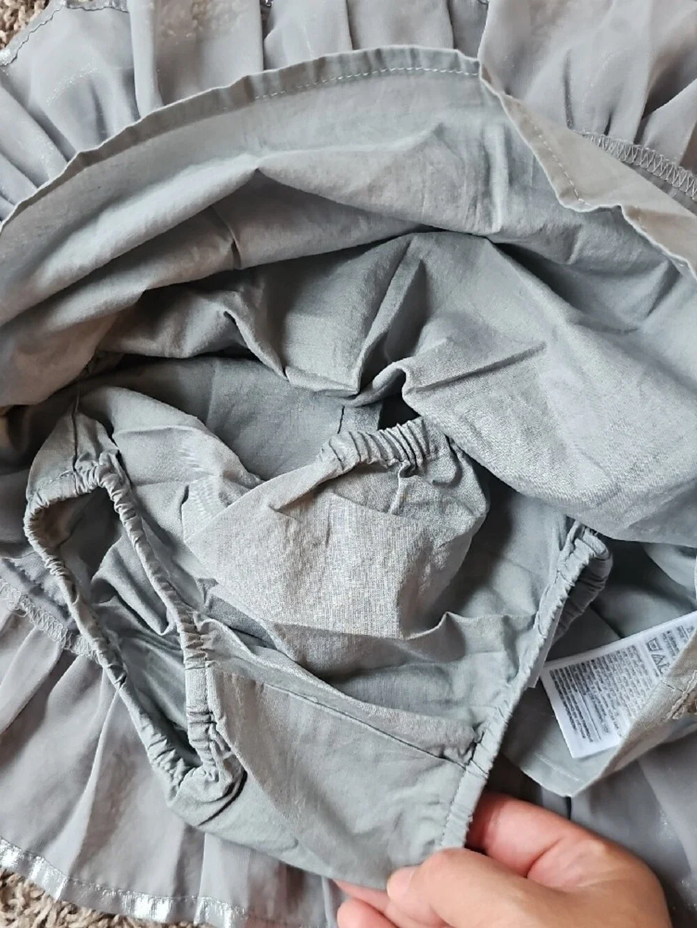 NWT Baby Gap Girls 3-6 Month Silver Metallic Lined Ruffle Special Occasion Dress